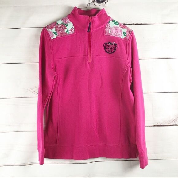Vineyard Vines Tops - Vineyard Vines Pink Roses Kentucky Derby Shep Shirt Pullover Small